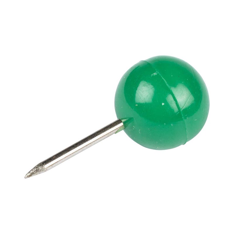 JAM PAPER Colorful Push Pins - Round Head Map Thumb Tacks - Green Pushpins - 100/Pack - Image 3